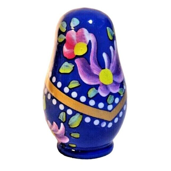 World Market Matryoshka Nesting Dolls Hand Painted Wood 3-Pc 4.5-inch No Box - Picture 7 of 7
